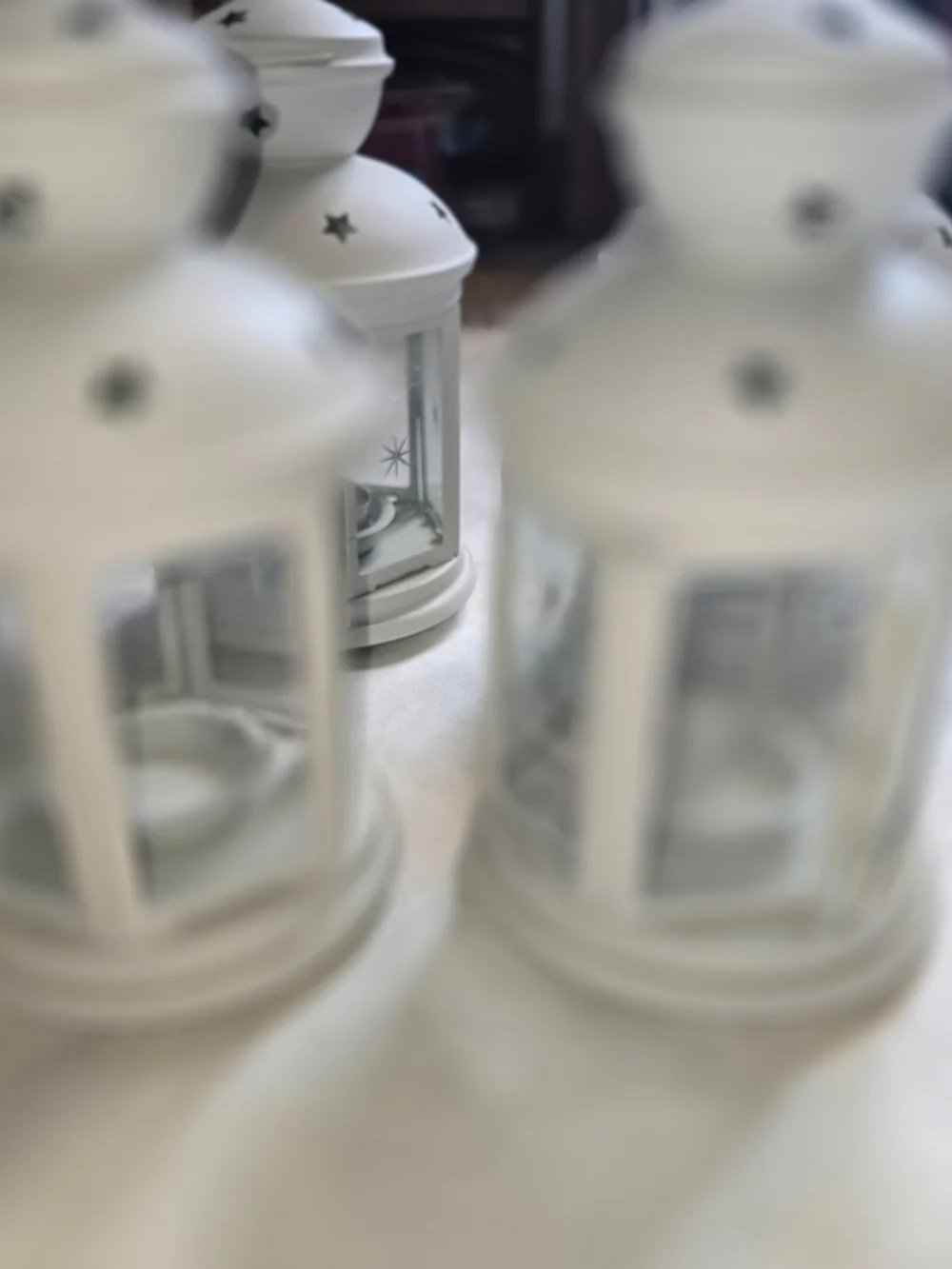 IKEA ROTERA White Lantern Candle Holders Set of 4 Tealight 301.229.86